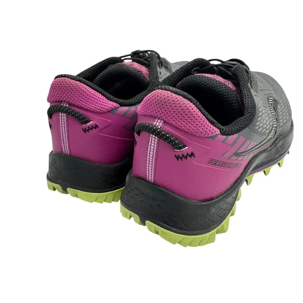 Saucony Women's Peregrine 11 ST Purple Gray Trail Running Hiking Athletic Shoes